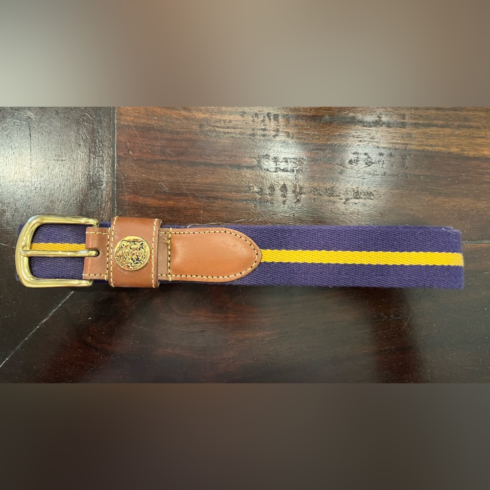 LSU Purple and Yellow Men's Belt by Torino
